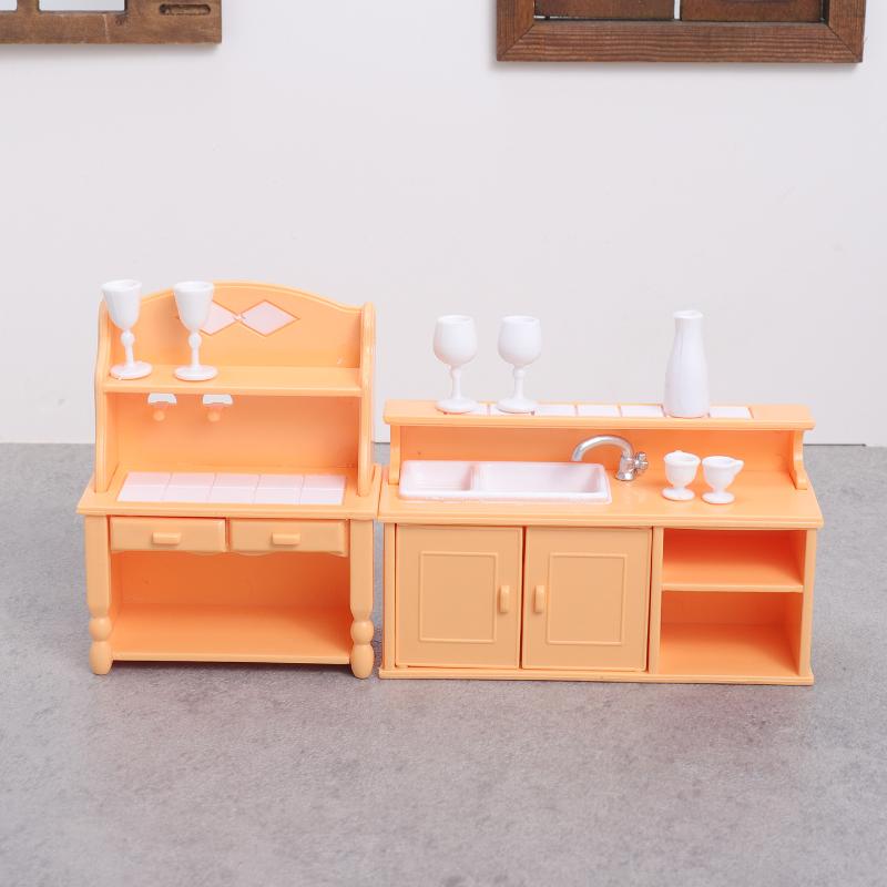 Dollhouse Furniture Set - (.) 1 Set Puppenhaus-Küchenmöbel-Set im Maßstab