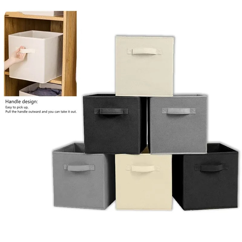 Kids Toys Drawers - Würfelförmige Aufbewahrungsbox aus Vliesstoff, zusammenklappbare Aufbewahrungsbox