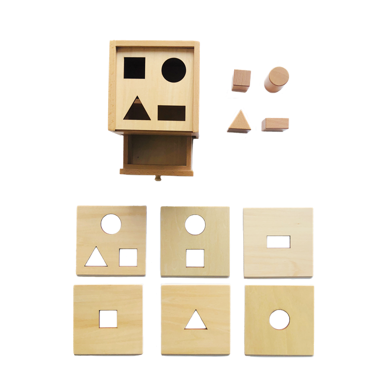 Kids Toys Drawers - Montessori Lernspielzeug für Kinder: Geometrische Holzbox