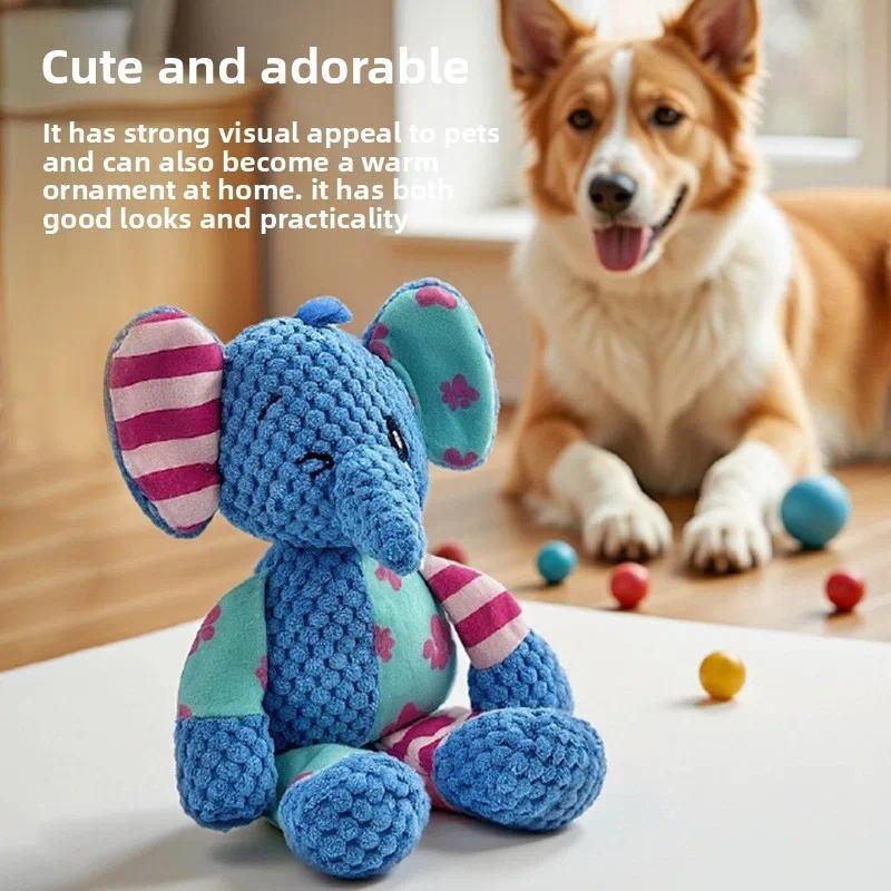 Kids Toys Elephant - 1 Stück Interaktives Quietschendes Plüsch-Hundespielzeug Niedlicher