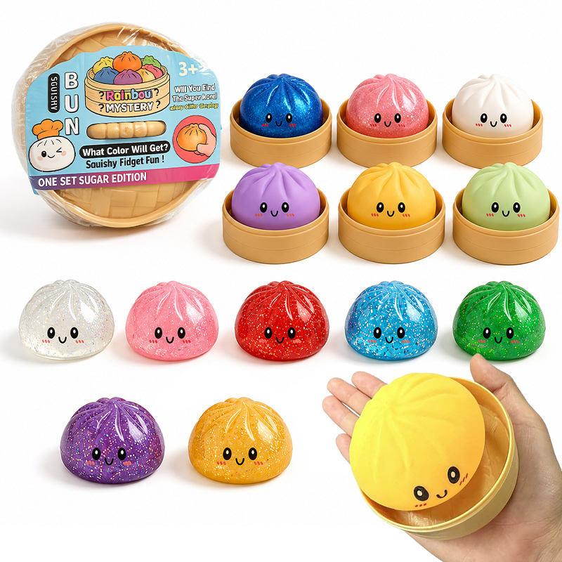 Kids Toys Basket - Glitzer-Dumpling Squishy Spielzeug Jumbo Bao Bun