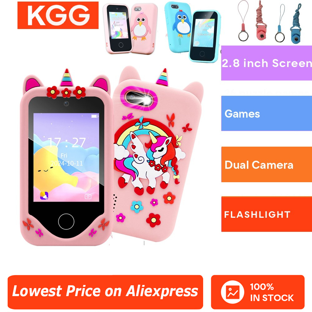 Kids Toys Smartphone - Kinder-Smartphone Lernspielzeug mit Doppelkamera Musikplayer Baby-Telefon