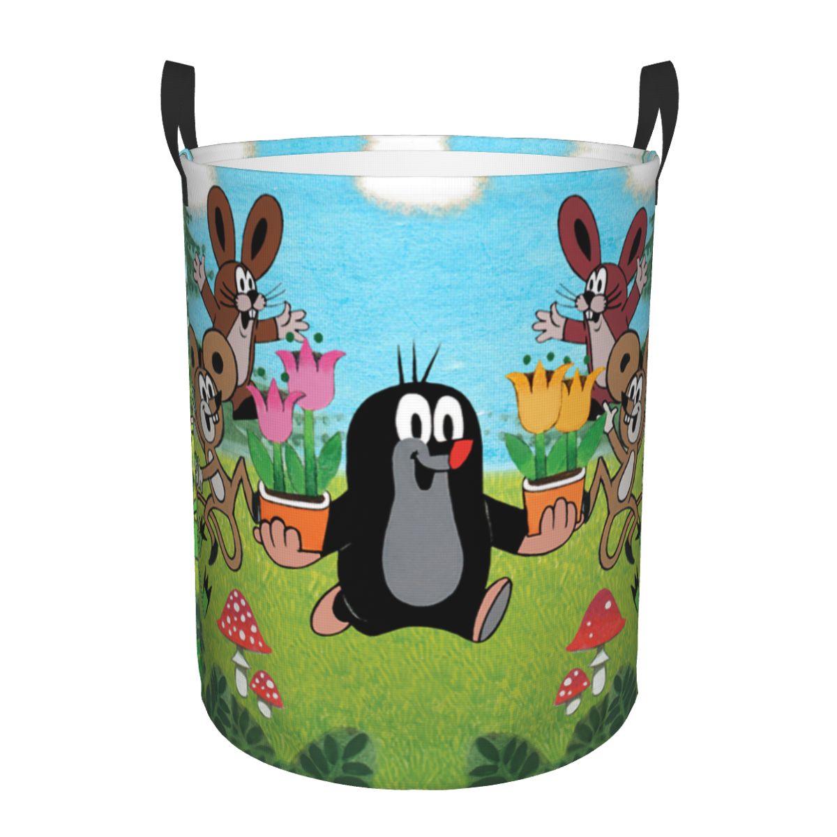Kids Toys Basket - Happy Mole Wäsche korb zusammen klappbare