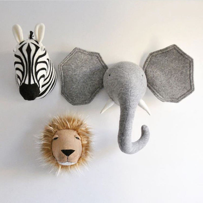 Kids Toys Elephant - Zebra/Elefant/Giraffe 3D Tier Kopf Wand Halterung