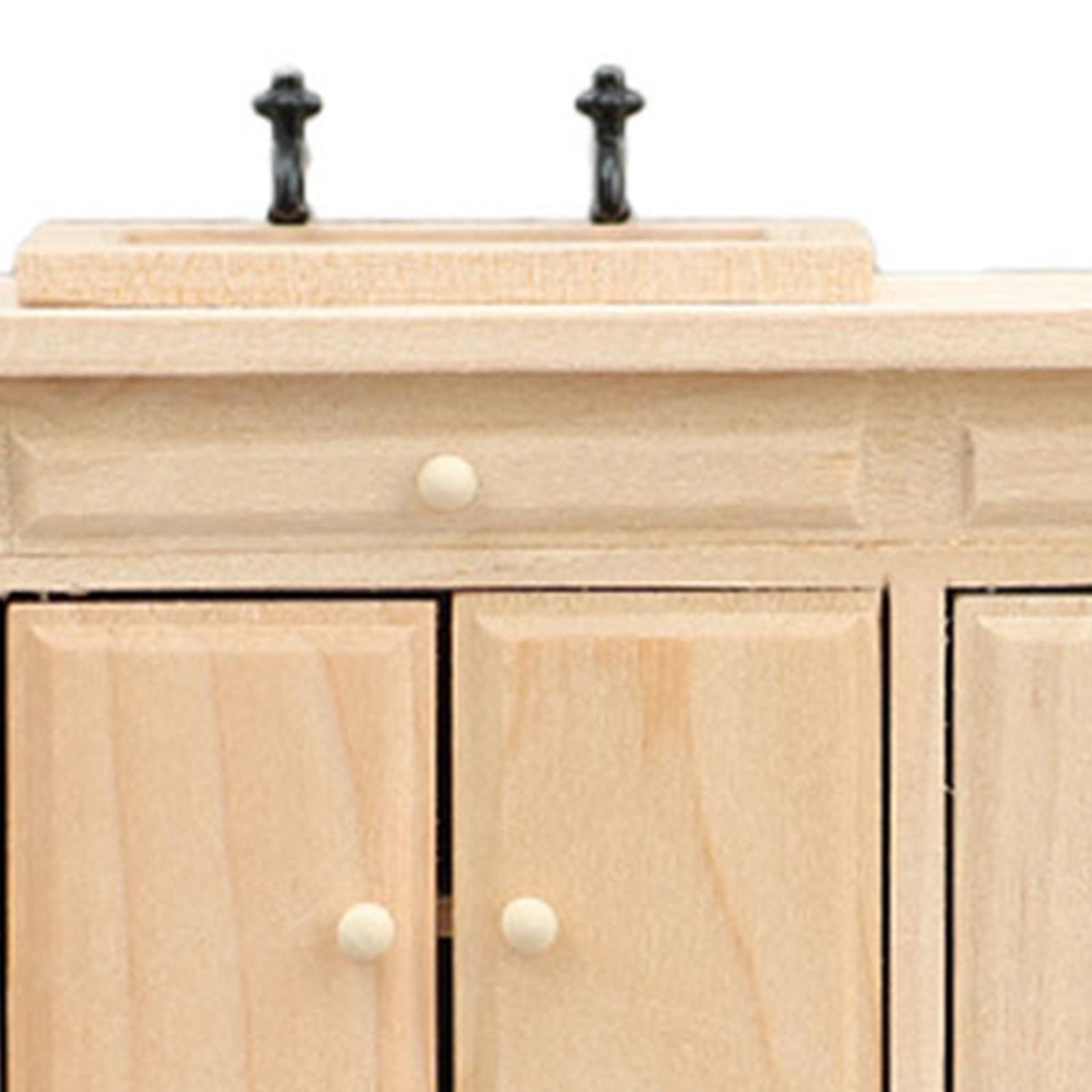Kids Toys Drawers - Mini-Spielzeughaus Tragbare Küchenmöbel Sideboard Aufbewahrungsschrank Schubladen