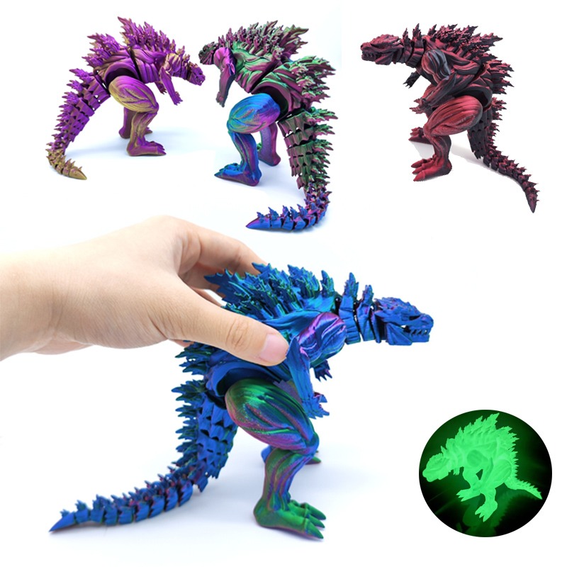 Dinosaur Figurine Set - 3D-gedruckte Muskel-Dinosaurier-Actionfigur Mini-Spielzeug Monsterfigur mit Beweglichen