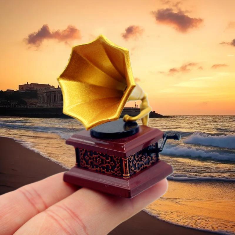 Kids Toys Vintage - Puppenhaus Vintage Phonograph Miniaturen Modell Wohnzimmer