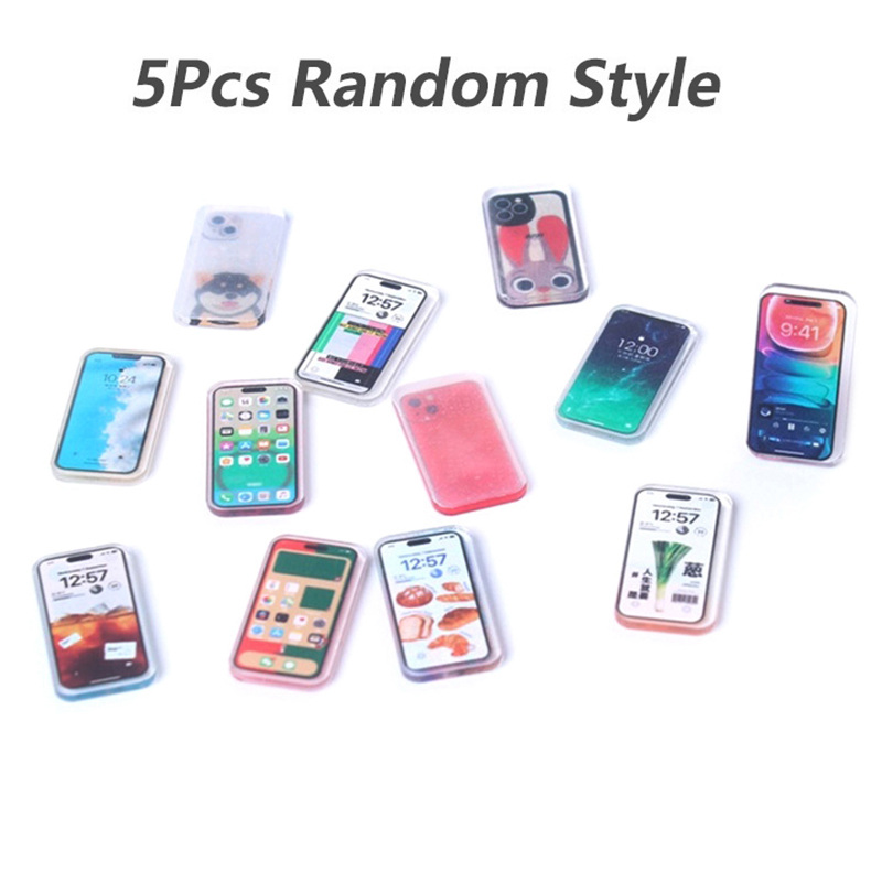 Kids Toys Smartphone - **5 Stück 1:12 Puppenhaus Miniatur-Handy Simulations-Smartphone-Modell