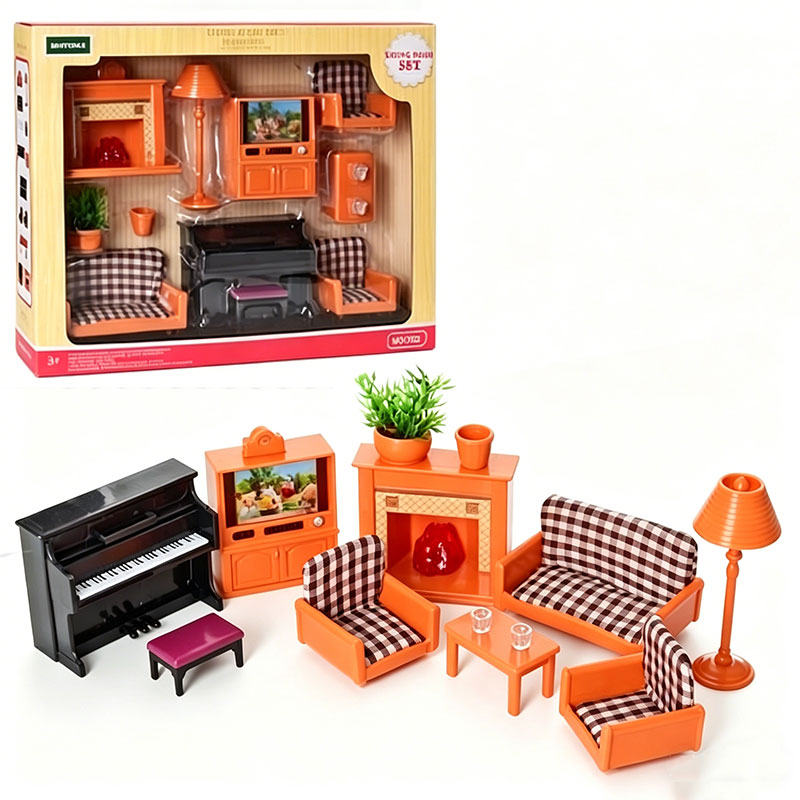 Dollhouse Furniture Set - Puppenhaus-Möbelset im Maßstab 1:12, Schlafzimmer, Badezimmer,