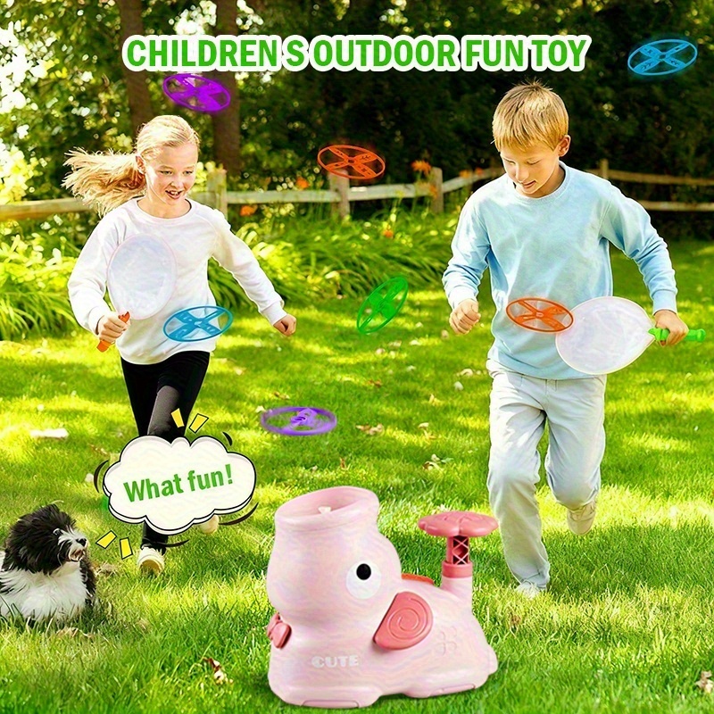 Kids Toys Elephant - Luftstartspielzeug für draußen, fliegende Scheibe, fliegende