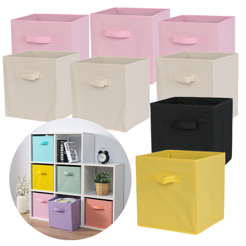 Kids Toys Drawers - Zusammenklappbare Würfel-Aufbewahrungsbox aus Vliesstoff, Haushaltsbedarf, Spielzeug-Organizer
