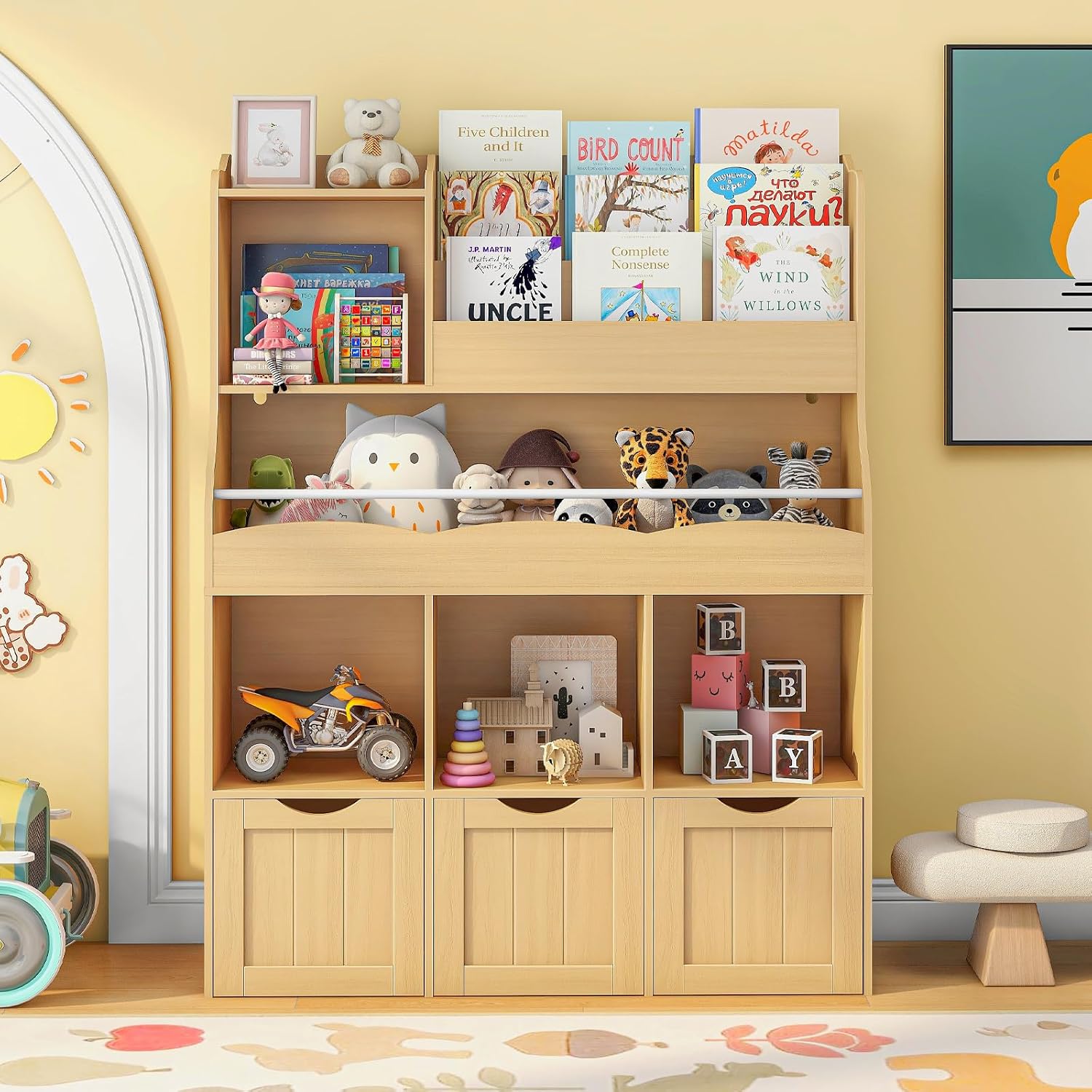 3-stufiges Kinder-Bücherregal  – Kids Toys Drawers Bewertung und Preis