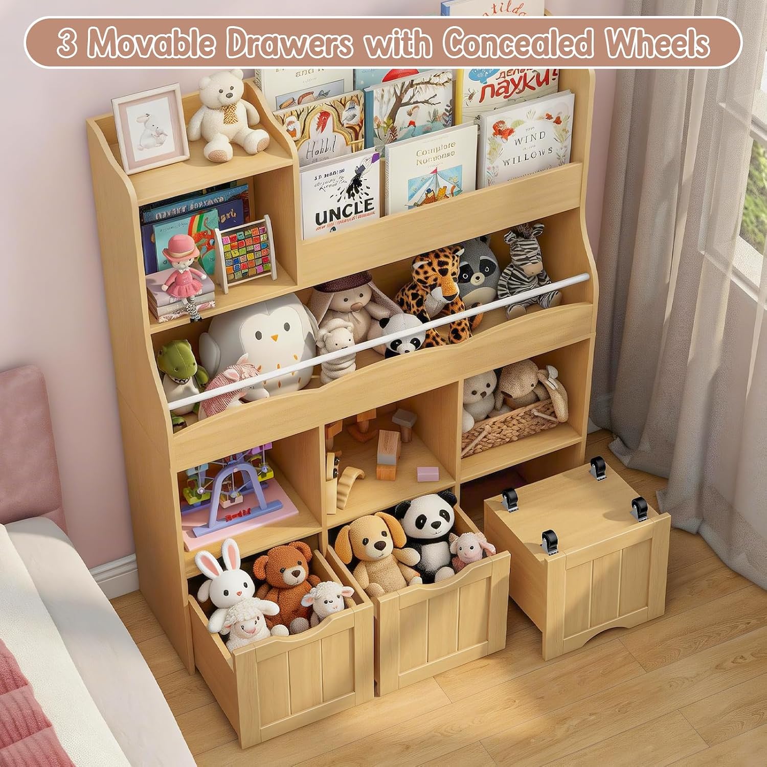 3-stufiges Kinder-Bücherregal  – Kids Toys Drawers Bewertung und Preis