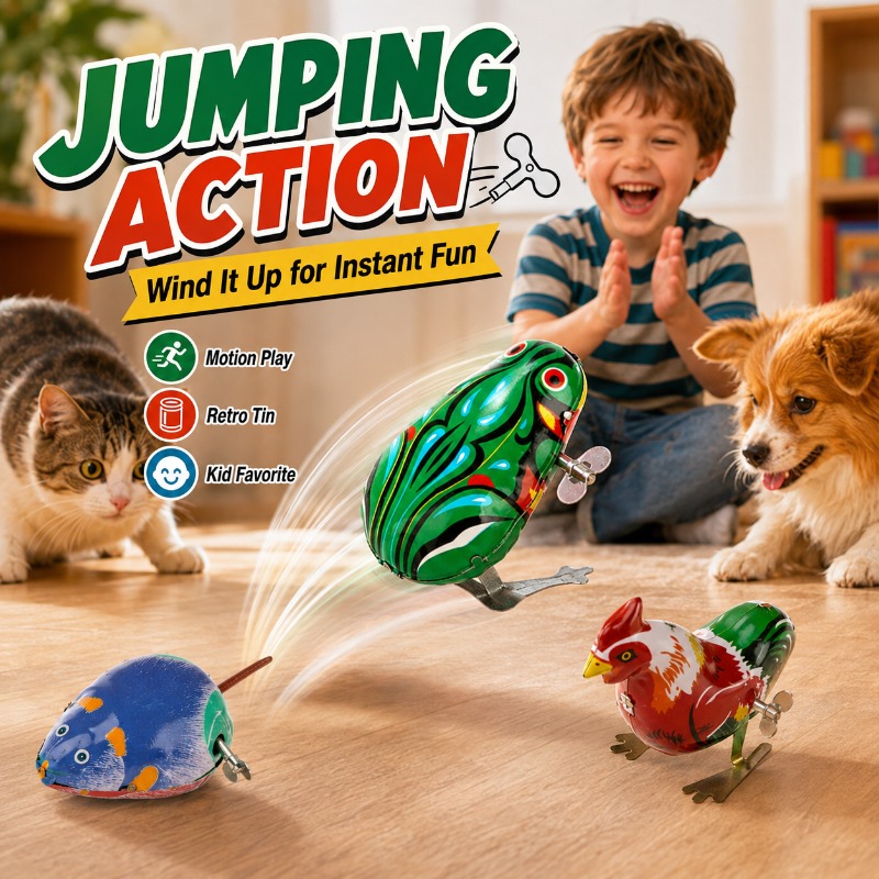 Traditionelles Aufzieh-Sprungf – Kids Toys Vintage Bewertung und Preis