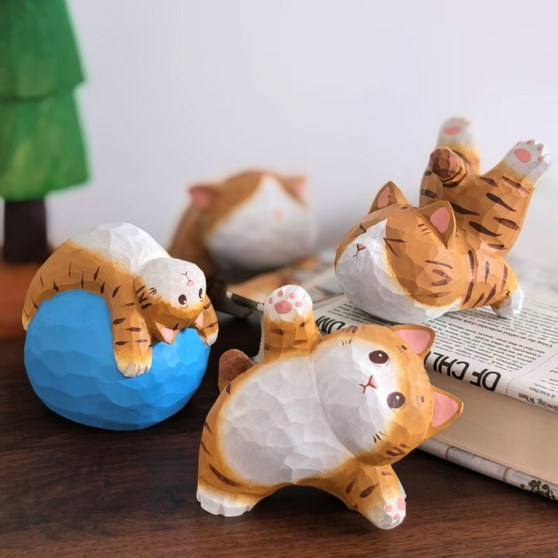 „Yoga Cat“ Handgefertigte hölz – Kids Yoga Toys Bewertung und Preis