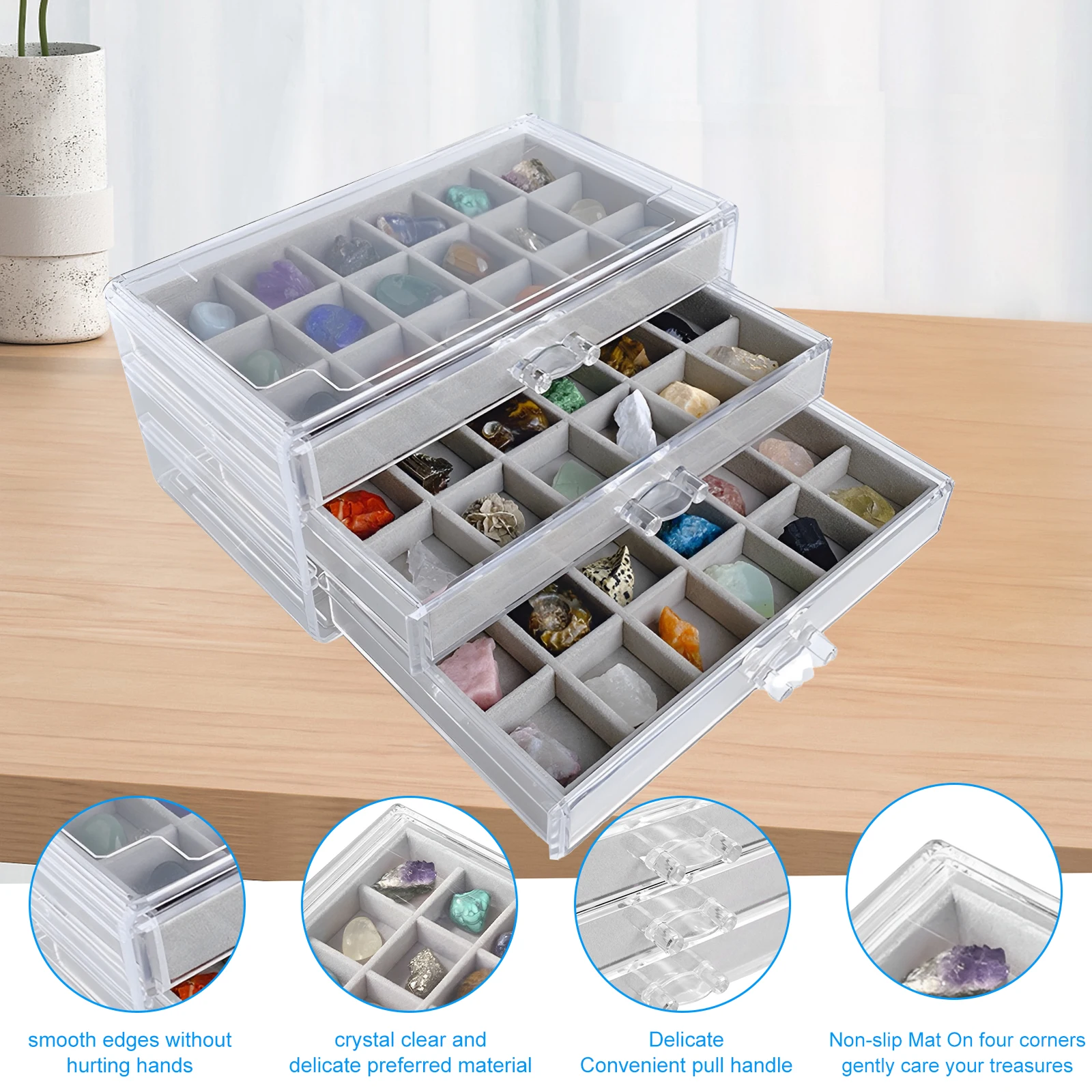 Rock-Vitrine, 3 Schubladen, Ro – Kids Toys Drawers Bewertung und Preis